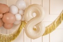 Balon foliowy Cyfra ''8'', 72cm, beż
