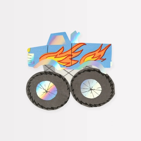 Meri Meri - Serwetki 16szt. - Toybox, monster truck