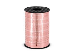 Wstążka plastikowa, różowe złoto, 5mm/225m